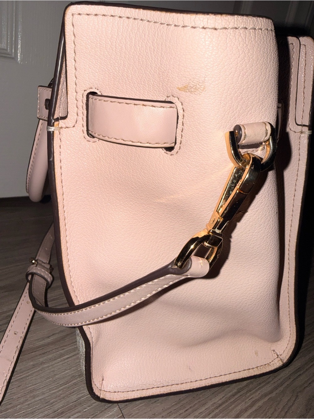 Michael Kors Cream and Pale Pink Signature Satchel - Picture 5 of 7